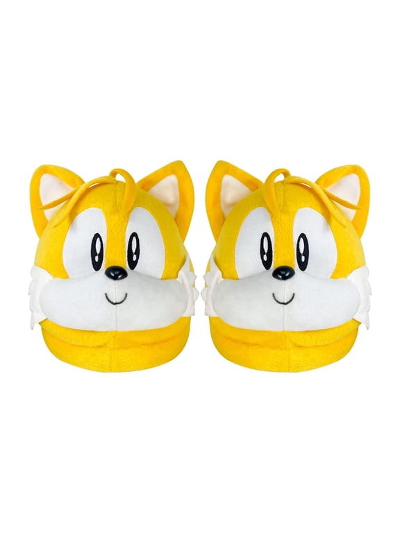 Sonic The Hedgehog Tails Head Adult Plush Slippers | One Size Fits All