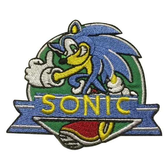 Sonic The Hedgehog Thumbs Up 2 3/4" Tall Embroidered Iron On Patch