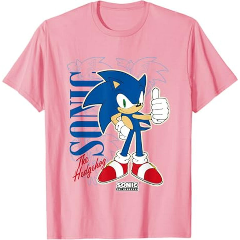 Sonic The Hedgehog Thumbs Up Retro Shot T Shirt for Men Women Light Pink Color Size 3XL Walmart
