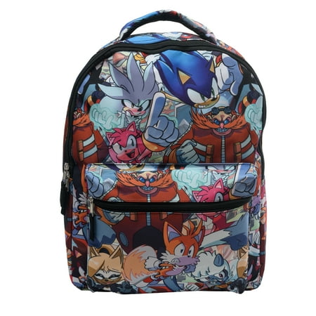 Sonic The Hedgehog Unisex Durable 300D Polyester School Backpack