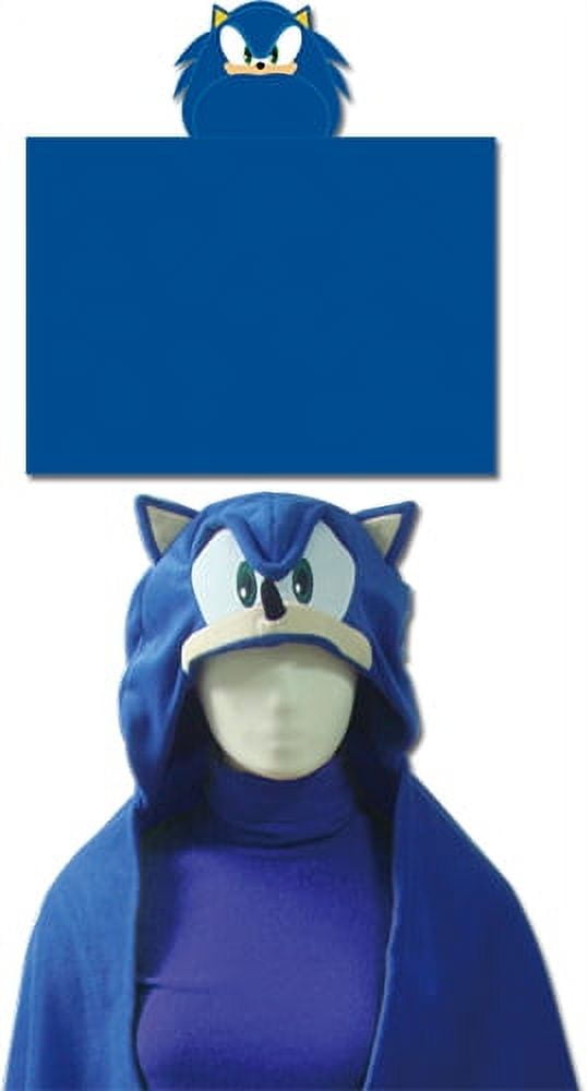 Great Eastern GE-34020 Sonic the Hedgehog Sonic Head Hoodie Blanket 57" x 41"