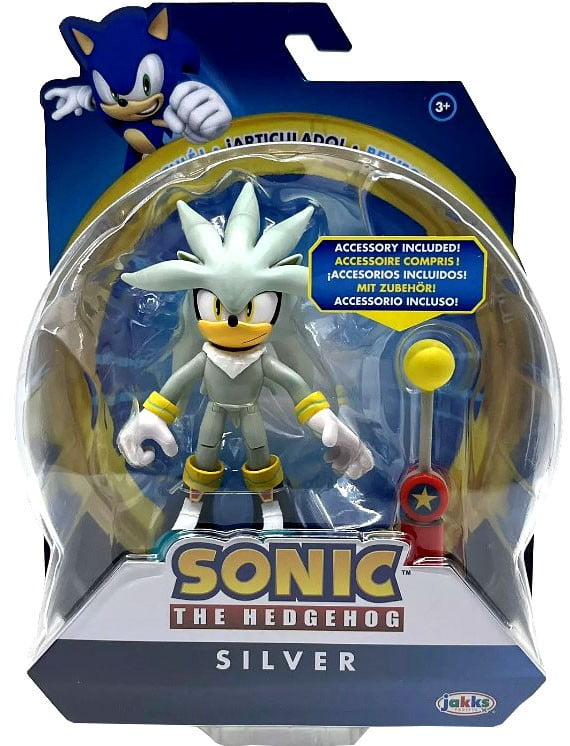 Sonic The Hedgehog Wave 17 Modern Silver Action Figure (with Yellow Checkpoint)