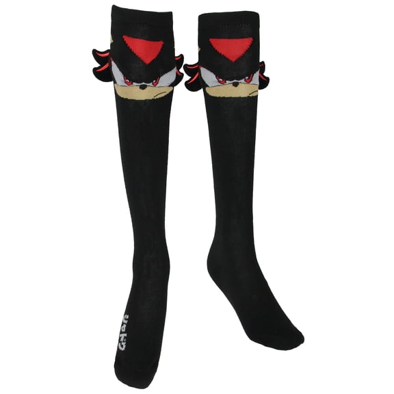 Sonic The Hedgehog Women's Shadow Character Design Adult Novelty Knee High Socks Shoe Sizes 5-10