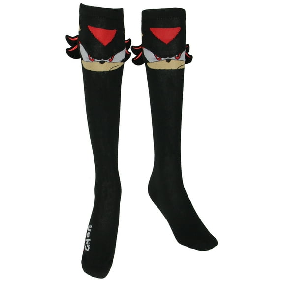 Sonic The Hedgehog Women's Shadow Character Design Adult Novelty Knee High Socks Shoe Sizes 5-10