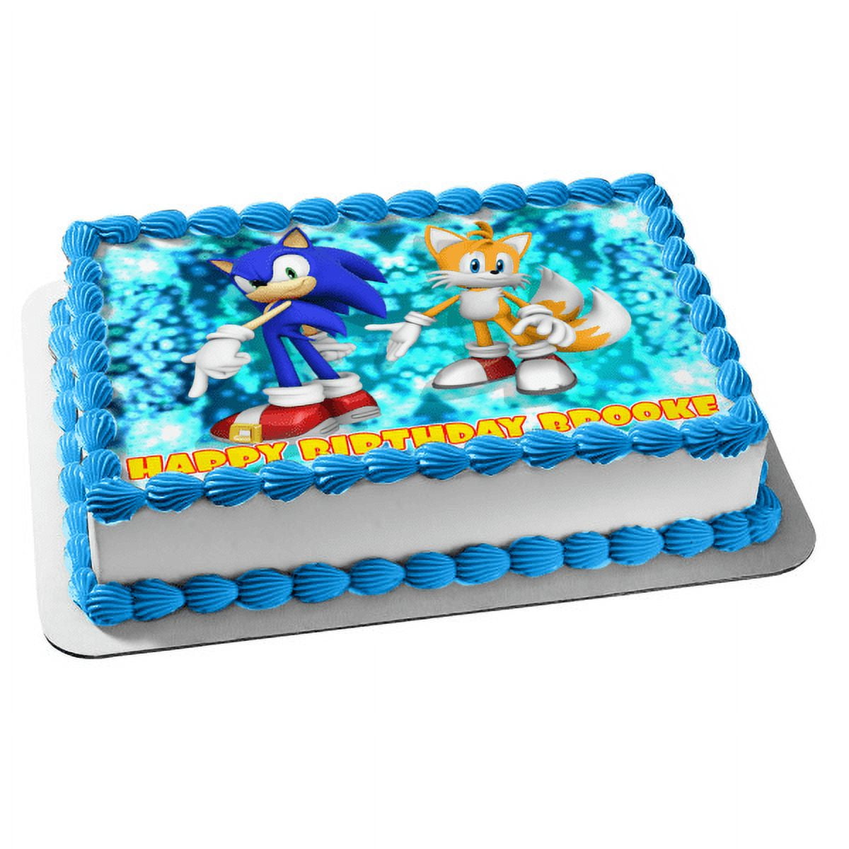 Sonic The Hedgehog Tails Knuckles And Sonic Edible Cake, 51% OFF