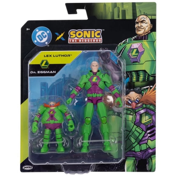 Sonic The Hedgehog x DC Lex Luthor & Dr. Eggman Action Figure 2-Pack