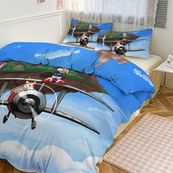 Sonic The Hedgehog2 Luxury Dual-Sided Bedding Set | Heavyweight, Ultra Soft & Vibrantly Printed