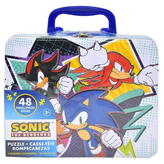 Sonic Tin Lunch Box Puzzle & Sticker Set