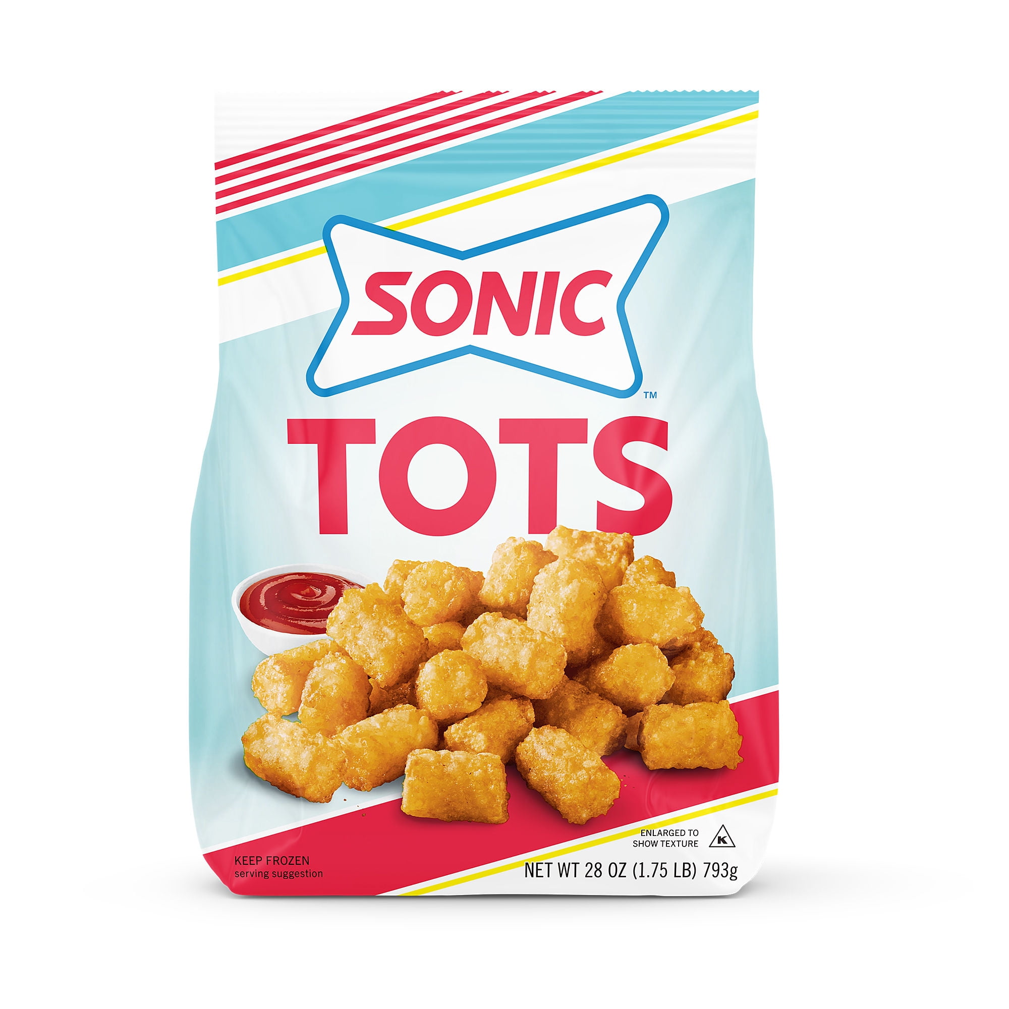 Sonic Tots Seasoned Shredded Frozen Potatoes, 28 oz Bag 