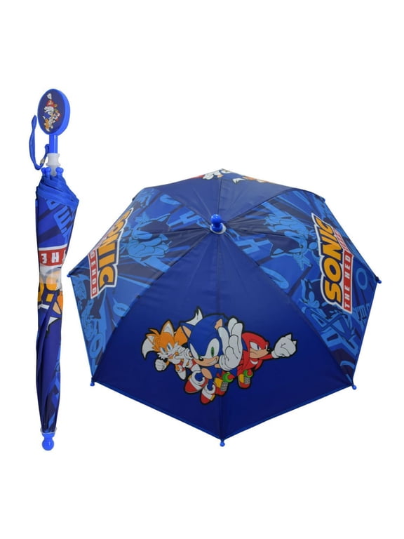 U.P.D., INC Kids' Sonic the Hedgehog Tails and Knuckles Stick Umbrella