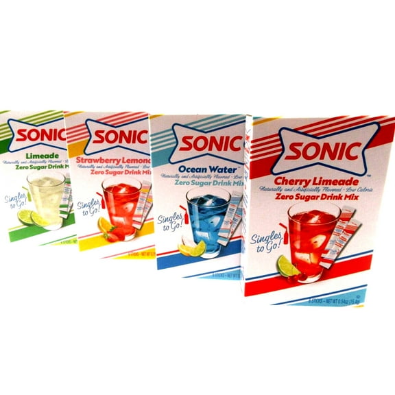 Sonic Variety Packets Zero Sugar Free Drink Mix Lot of 4