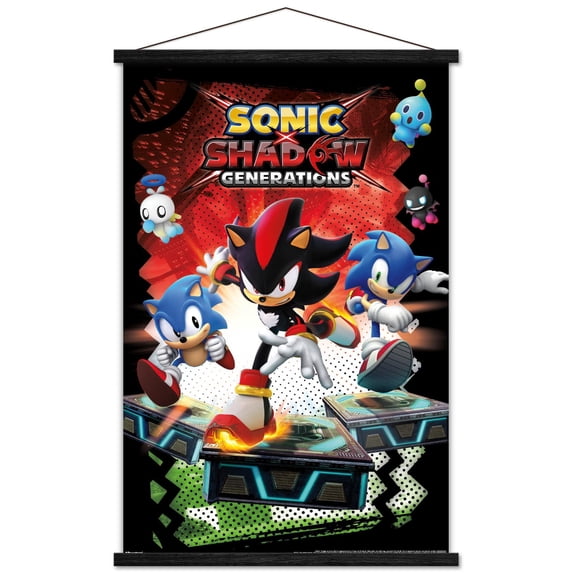 Sonic X Shadow Generations (2024) - Key Art Wall Poster with Magnetic Frame, 22.375" x 34"