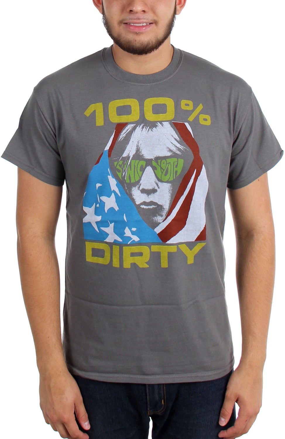 Sonic Youth - Mens 100% Dirty T-Shirt - Walmart.com