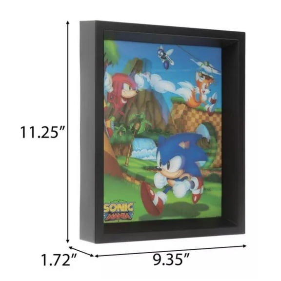 Sonic and Friends 9-in x 11-in 3D Lenticular Shadow Box