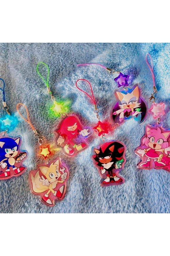 Sonic and Friends Star Bead Charms (1 keychain)