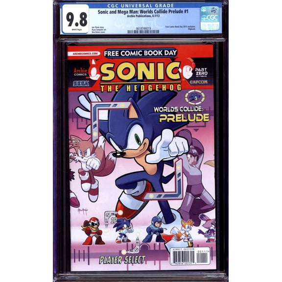 Sonic and Mega Man: Worlds Collide Prelude #1 - CGC 9.8 Comic Book