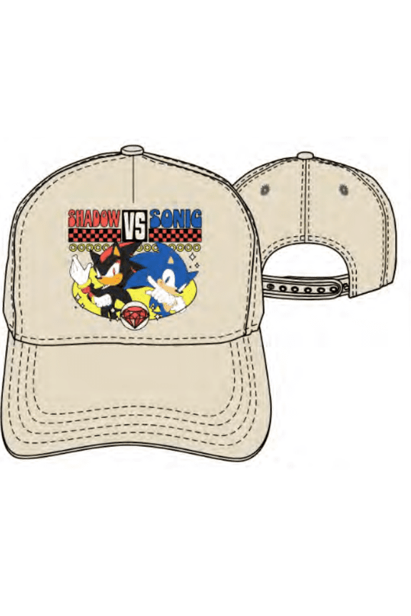 Sonic and Shadow 3D Jewel B Khaki Hat