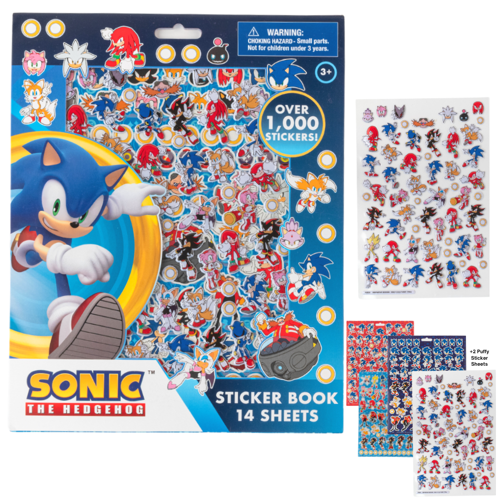 Innovative Designs Sonic The Hedgehog Deluxe Activity Set for Kids with  Carrying Tin, Coloring Sheets, Stickers, & Art Supplies, 200+ Pieces