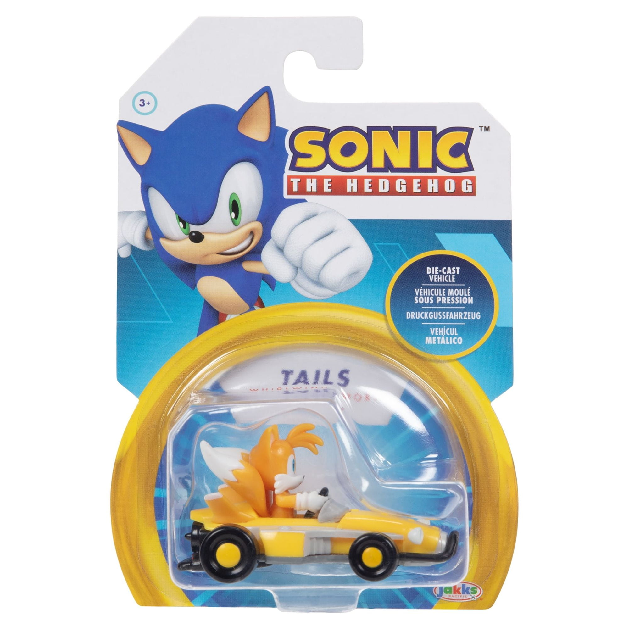 Hot Wheels Character Cars Sonic The Hedgehog Diecast 1:64 Scale (Tails)