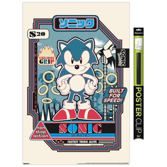Sonic the Hedgehog (1991): Classic - Built For Speed Wall Poster, 22.375" x 34"