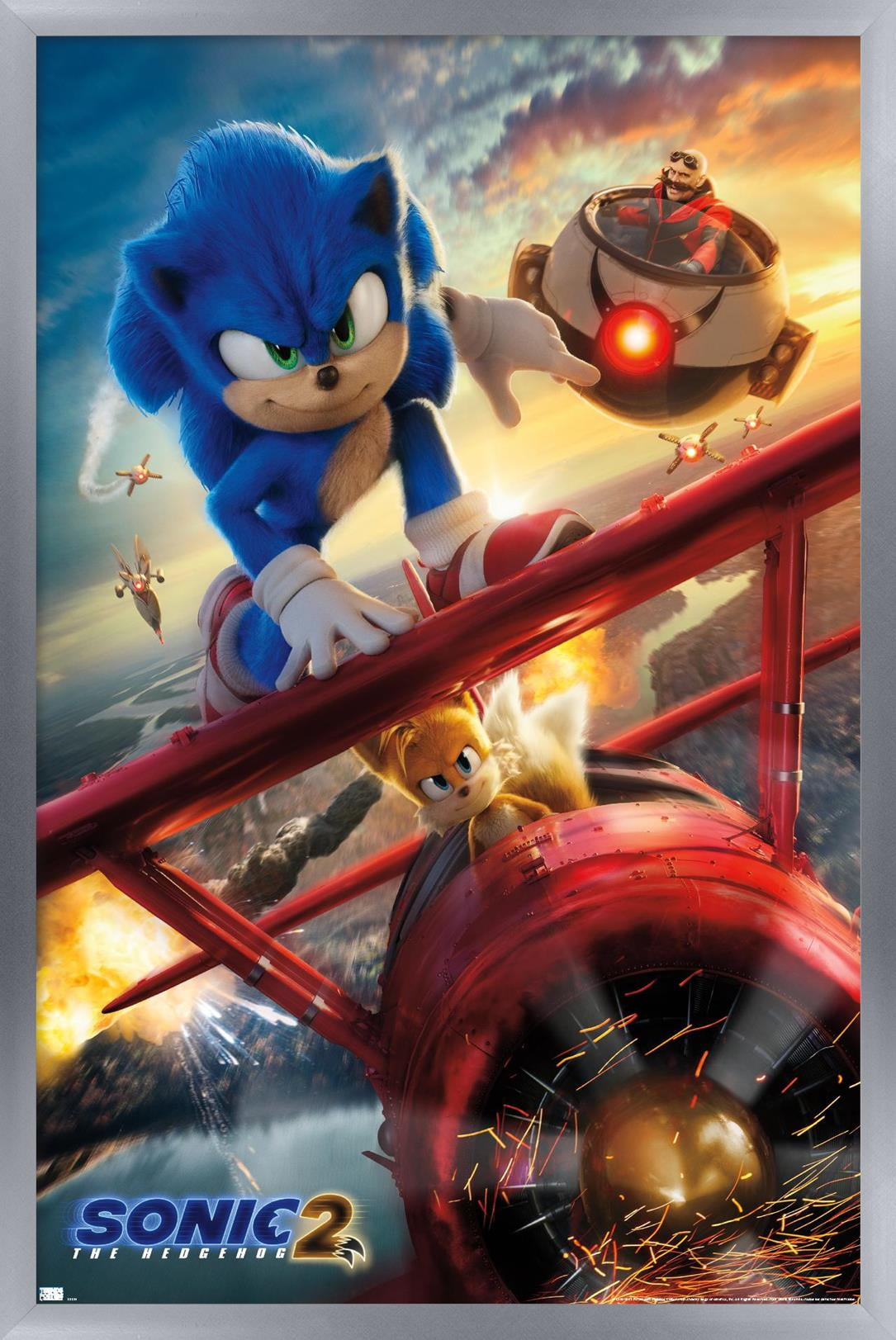 Sonic the Hedgehog 2 movie poster  Sonic, Sonic art, Silver the hedgehog