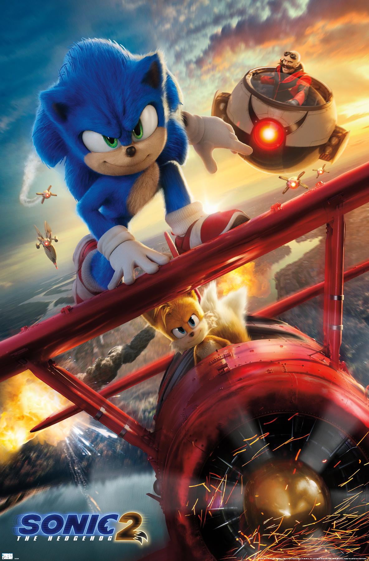 Sonic the Hedgehog 2 - Key Art Wall Poster, 22.375