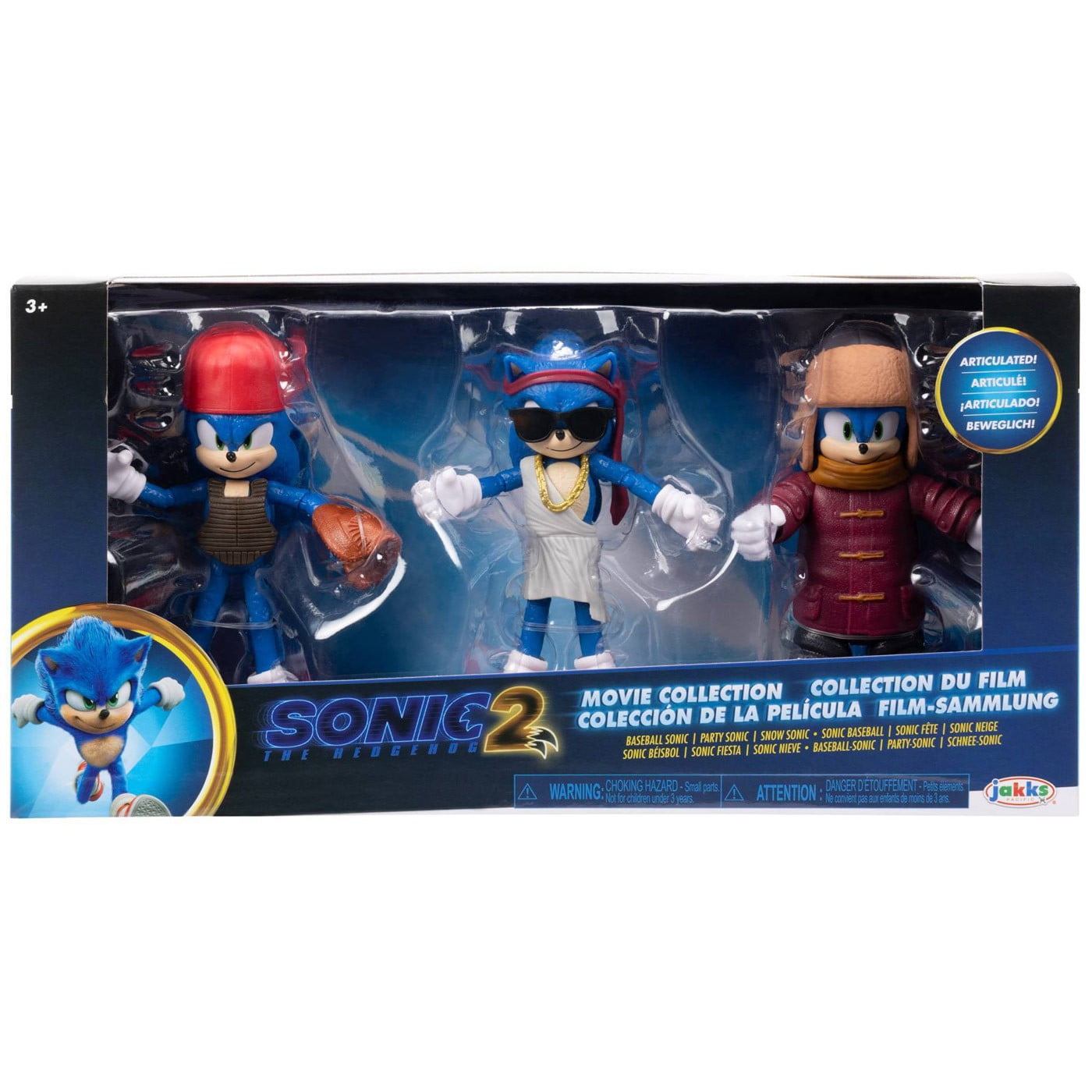  Sonic the Hedgehog 2 The Movie 4 Articulated Action Figure  Collection (Sonic) : Toys & Games