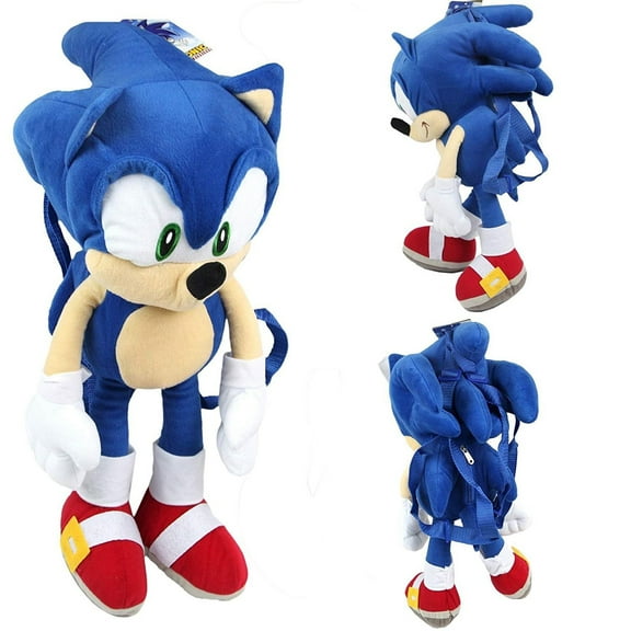 Sonic the Hedgehog 20" Plush Backpack - Bue