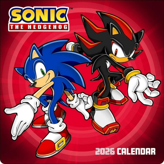 Sonic the Hedgehog 2026 Wall Calendar, (Paperback)
