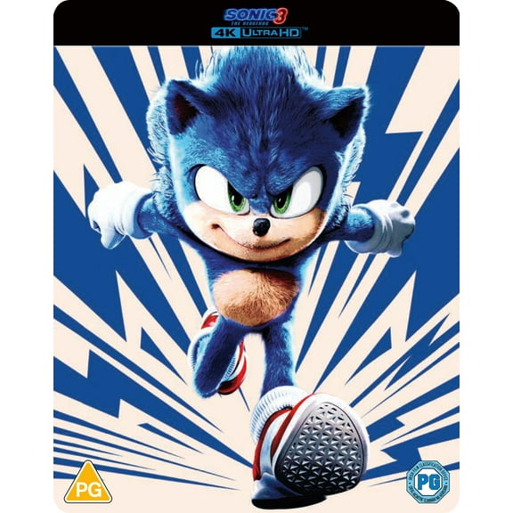 Sonic the Hedgehog 3 SteelBook #1 (Blue) (4K Ultra HD) Ben Schwartz Idris Elba James Marsden