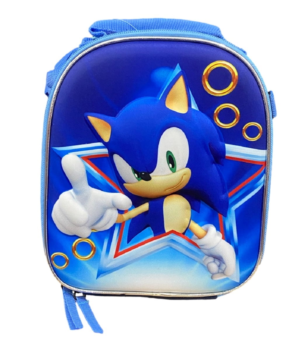  AI ACCESSORY INNOVATIONS Sonic The Hedgehog Insulated Lunch Box,  Mini Gaming Cooler with 3D Features and Top Padded Handle : Home & Kitchen