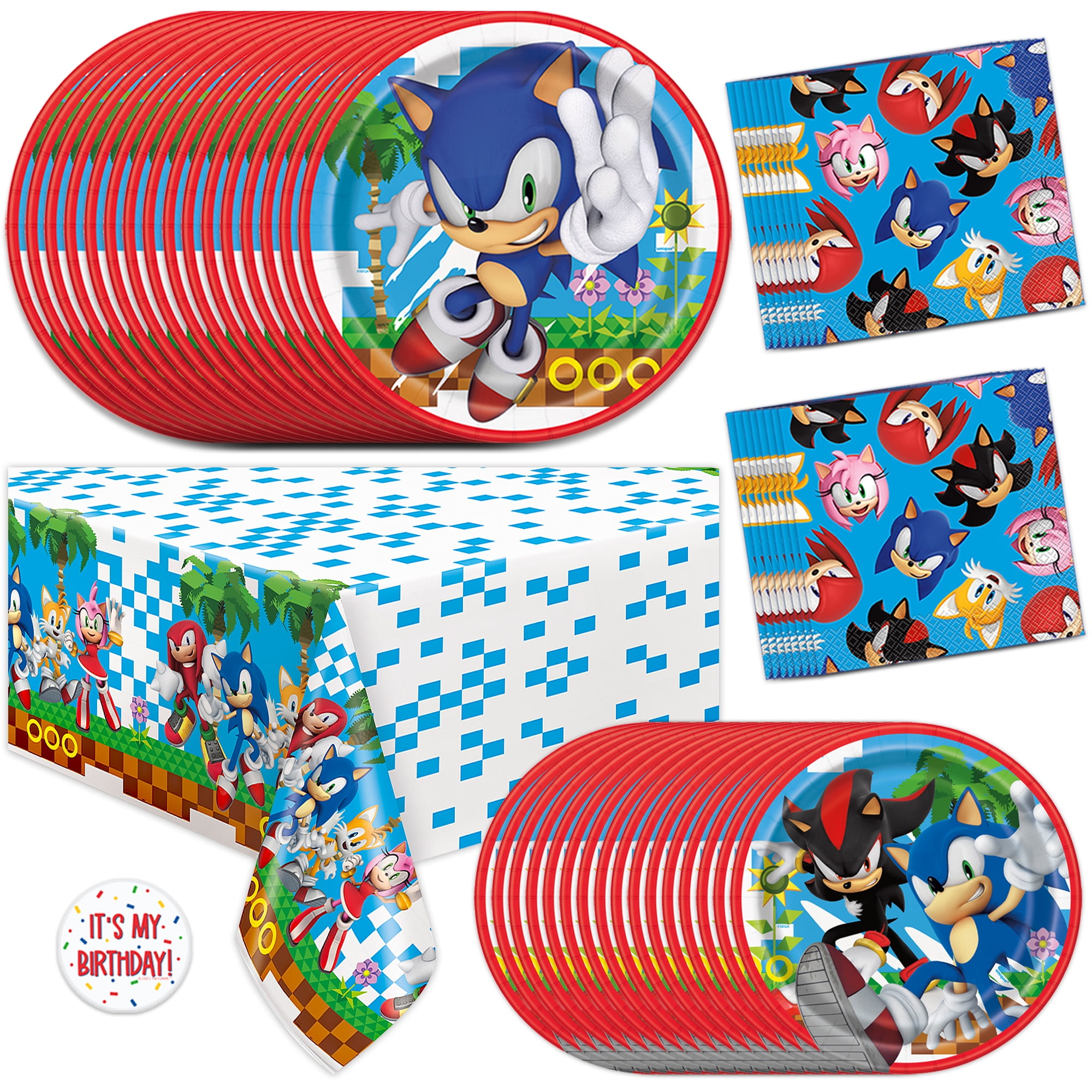 Sonic the Hedgehog Birthday Decorations Tablecover, Plates and — free download