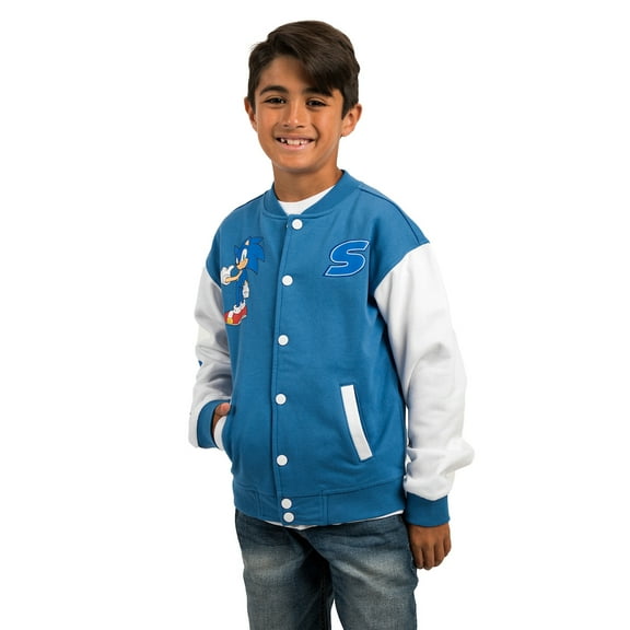 Sonic the Hedgehog Blue and Youth White Bomber Jacket