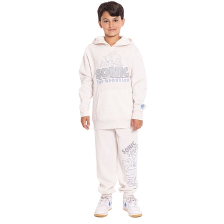Sonic The Hedgehog Boy's Graphic Hoodie with Matching Jogger Pant, 2 Piece Set, Sizes 4-16