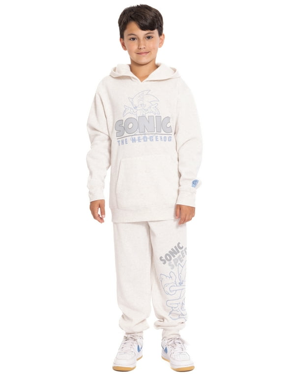 Sonic the Hedgehog Boy's Graphic Hoodie with Matching Jogger Pant, 2 Piece Set, Sizes 4-16