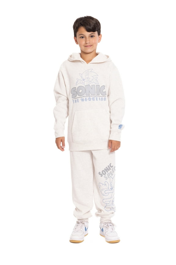 Sonic the Hedgehog Boy's Graphic Hoodie with Matching Jogger Pant, 2 Piece Set, Sizes 4-16