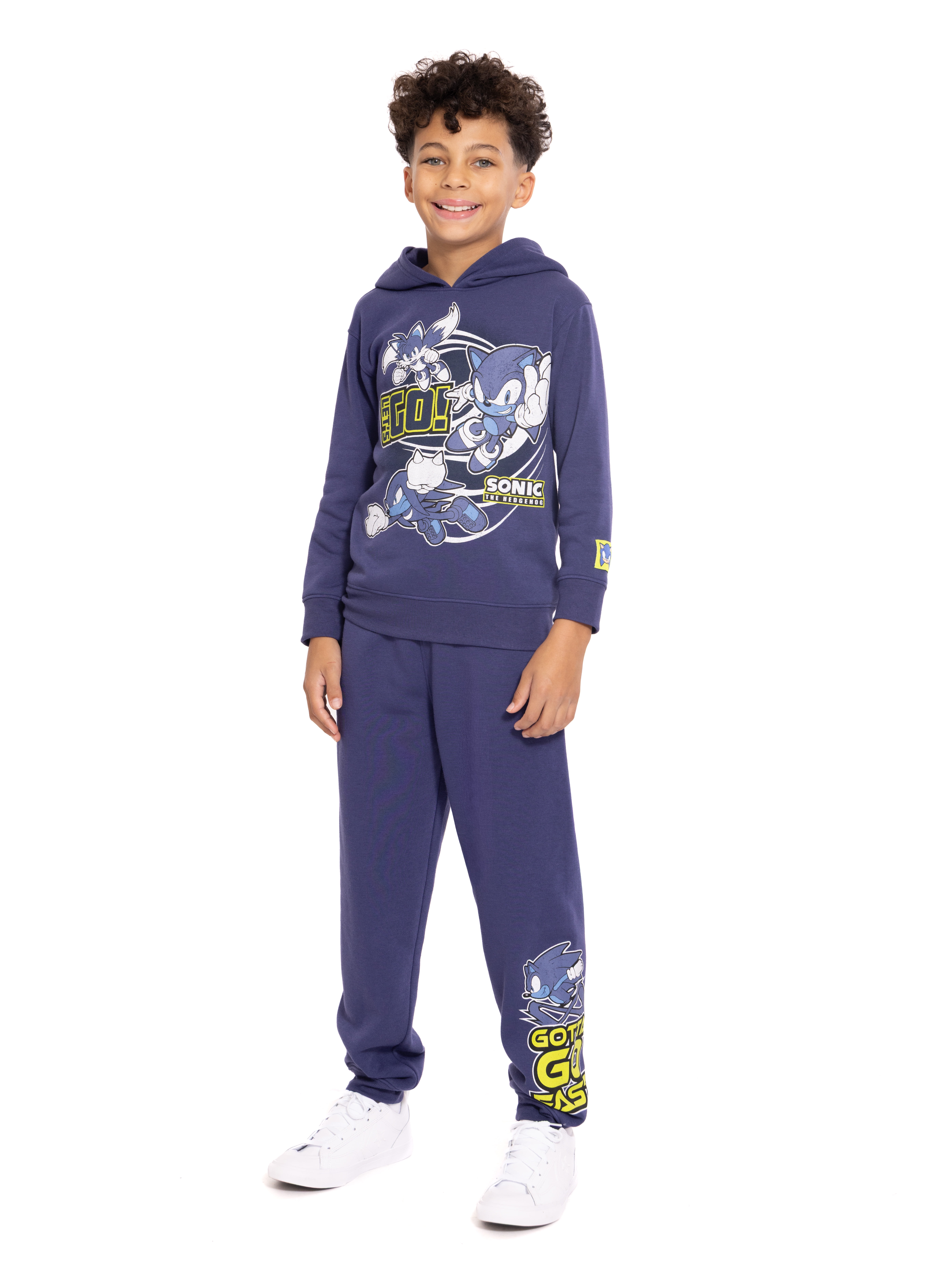 Sonic the Hedgehog Boys Long Sleeve Graphic Hoodie and Joggers Set, 2-Piece, Sizes 4-12