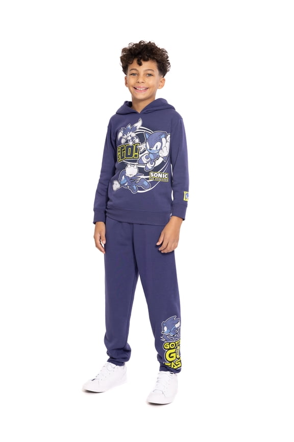 Boys Long Sleeve Graphic Hoodie and Joggers Set, 2-Piece, Sizes 4-12