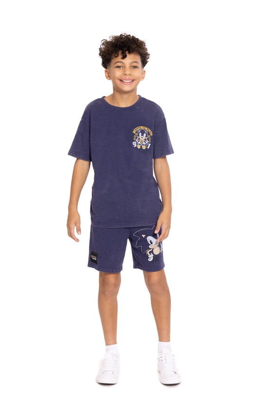 Boys Short Sleeve Graphic Tee and Shorts Set, 2-Piece, Sizes 4-16