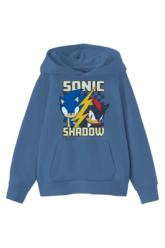 Sonic the Hedgehog Kids Graphic Fleece Hoodie, Shadow Over Sonic, Sizes 4-18