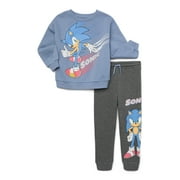 Sonic the Hedgehog Boys Crewneck Jogger Set, 2 Piece, Sizes 4-18