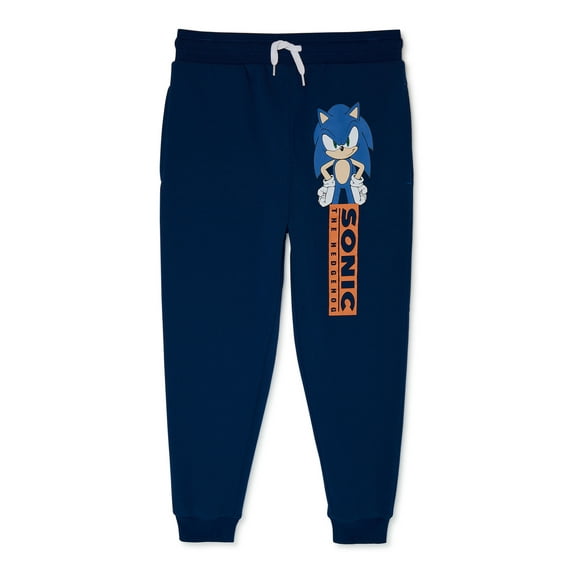 Sonic the Hedgehog Boys Graphic Fleece Jogger Pants, Sizes XS-2XL