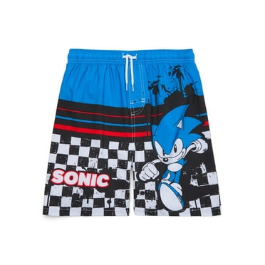Sonic the Hedgehog Boys’ Graphic Swim Trunks with UPF 50+, Sizes 4-12