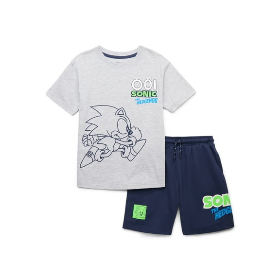 Sonic the Hedgehog Boys' Graphic Tee and Shorts Set, 2-Piece, Sizes 4-10