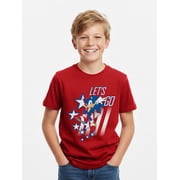 Boys' Graphic Tee with Short Sleeves, Let's Go, Sizes 4-18