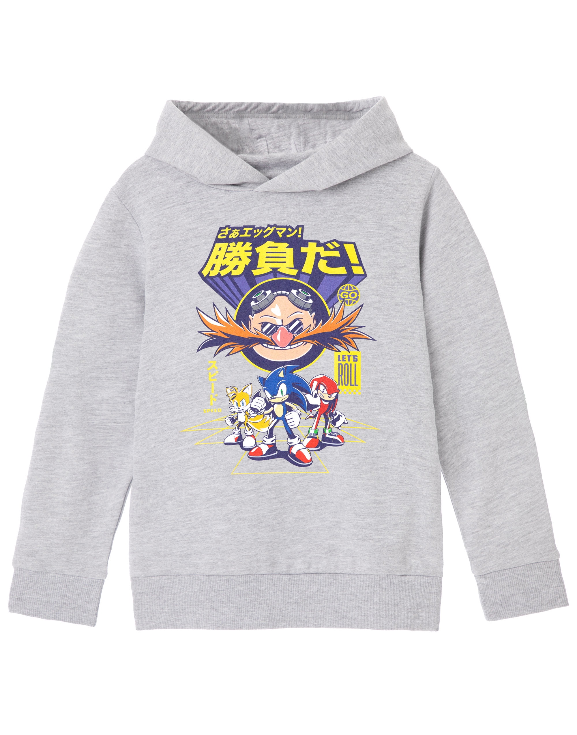 Bioworld Sonic The Hedgehog Retro Hoodie - "Let's Go Since 1991" Boys Black Sweatshirt