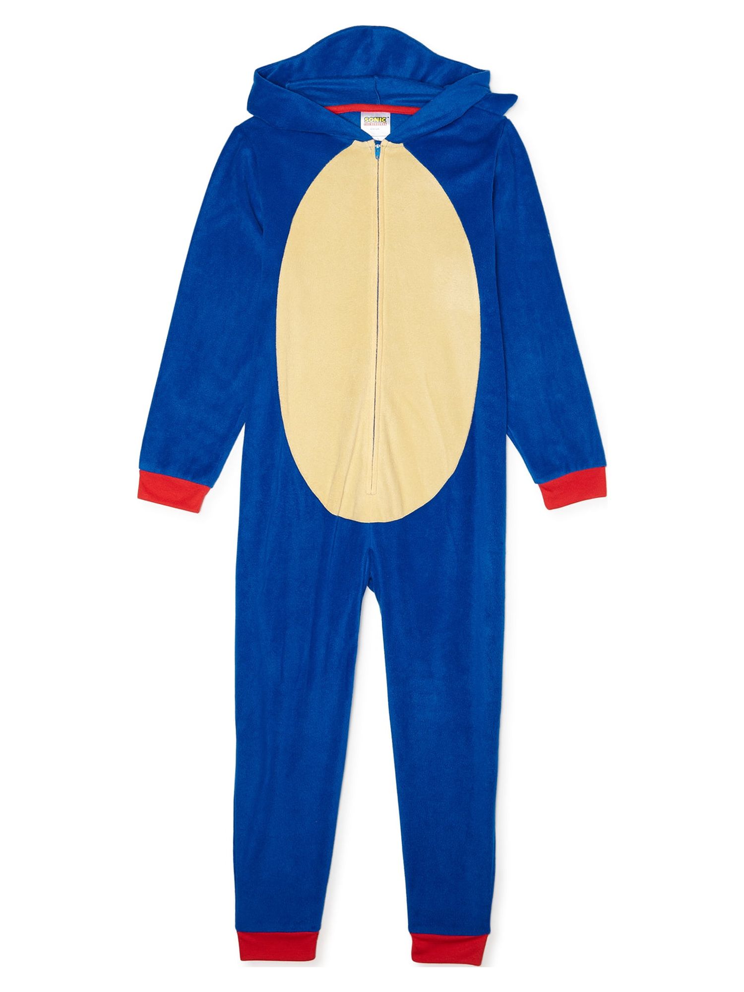 Sonic the Hedgehog Boys Hooded Character Pajama Blanket Sleeper Sizes 4-12 - image 1 of 3