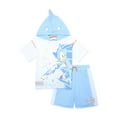 thumbnail image 1 of Sonic the Hedgehog Boys Hooded Cosplay Tee and Shorts, 2 Piece Outfit Set, Sizes 4-10, 1 of 12