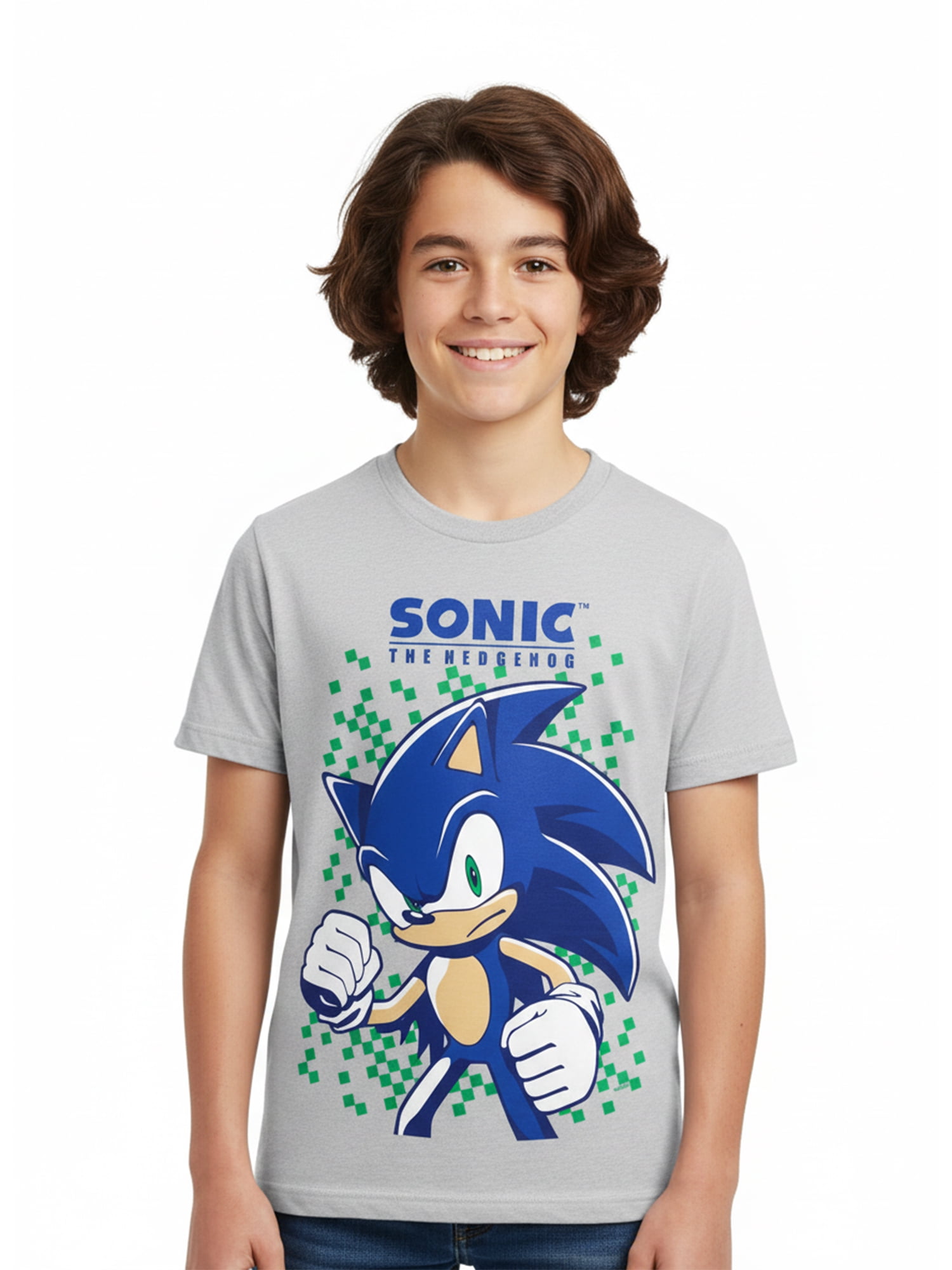SEGA セガ SONIC THE HEDGEHOG ソニック Tシャツ SEGA Boys Sonic the Hedgehog, Crew Neck, Short Sleeve, Graphic T