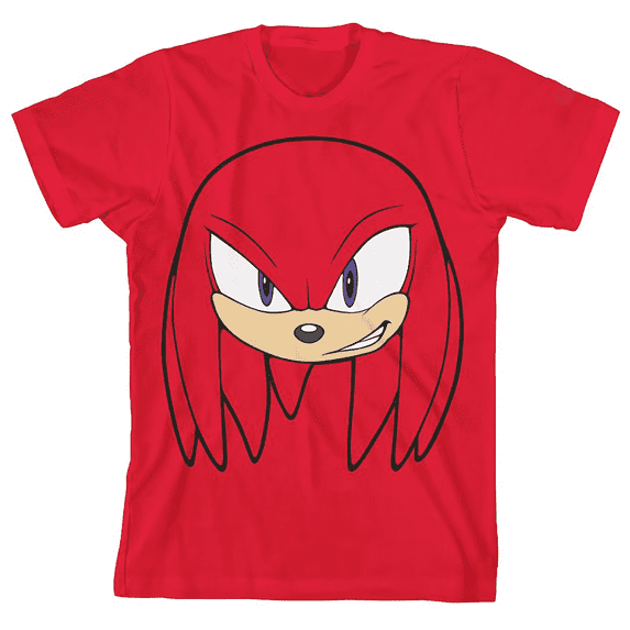 Sonic the Hedgehog Boys Knuckles Big Face T-Shirt, Sizes 4-20